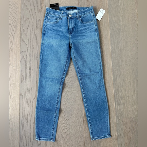 J Brand Mid-Rise Crop Skinny Jeans